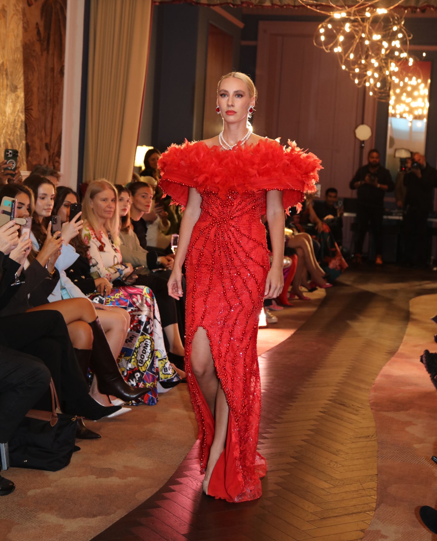 Red poppy haute couture by Iana Heel