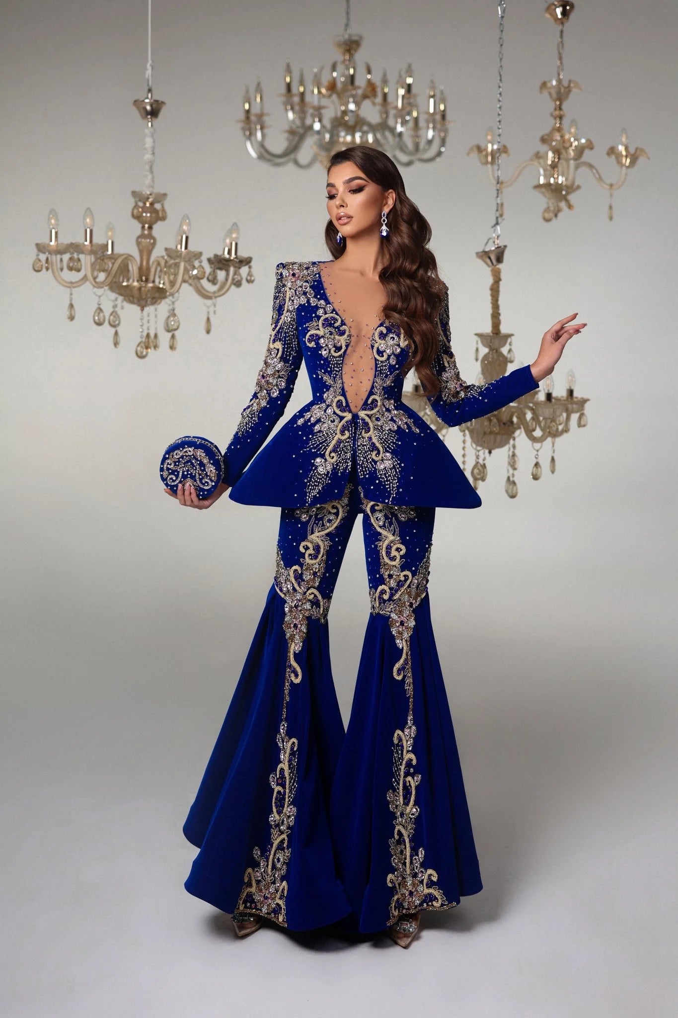 Imperial Blue Set with Gold Details