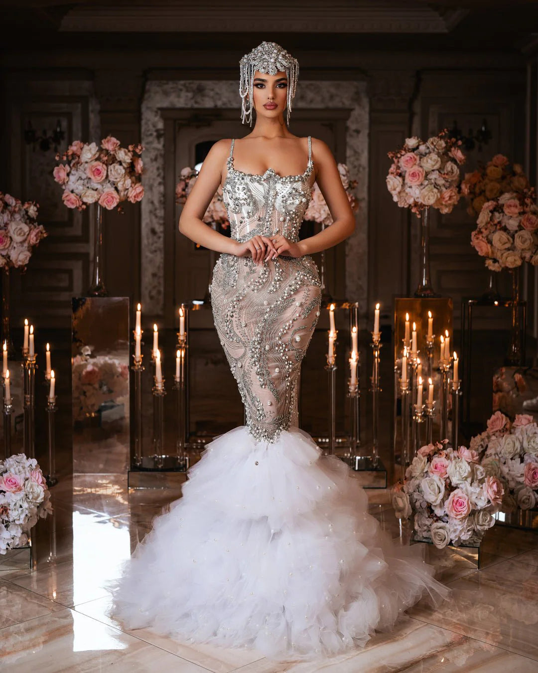 Losié Bridal Dress with Crystals and Tulle