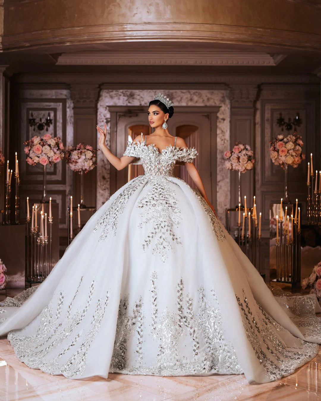 Rosalia Bridal Gown with Crystals and Sparkle