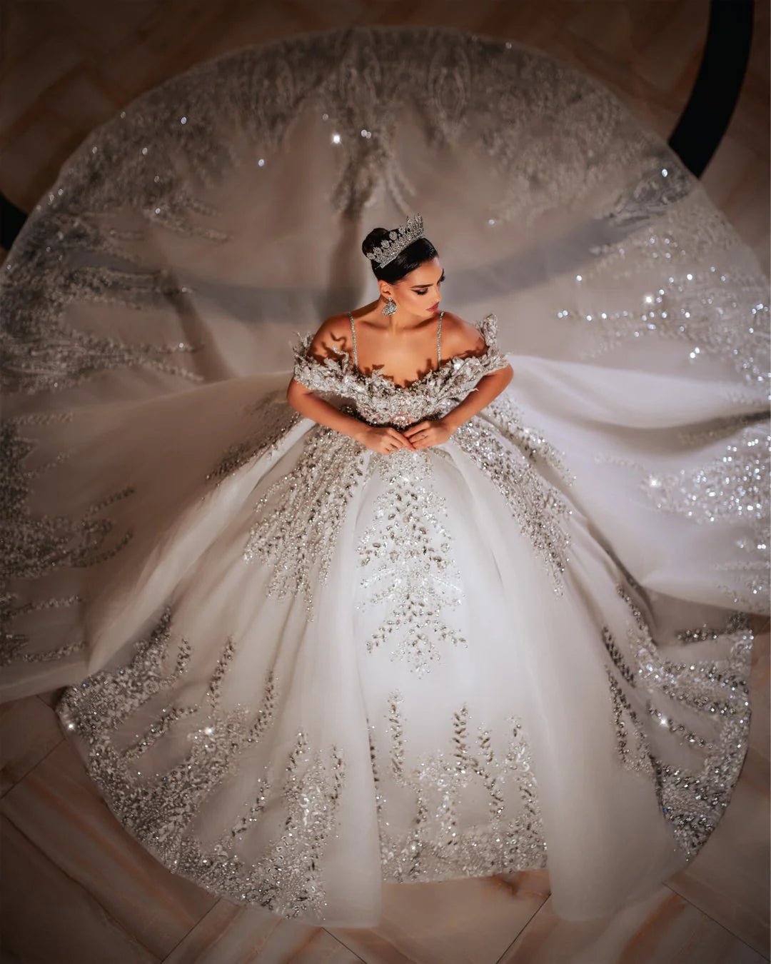 Rosalia Bridal Gown with Crystals and Sparkle