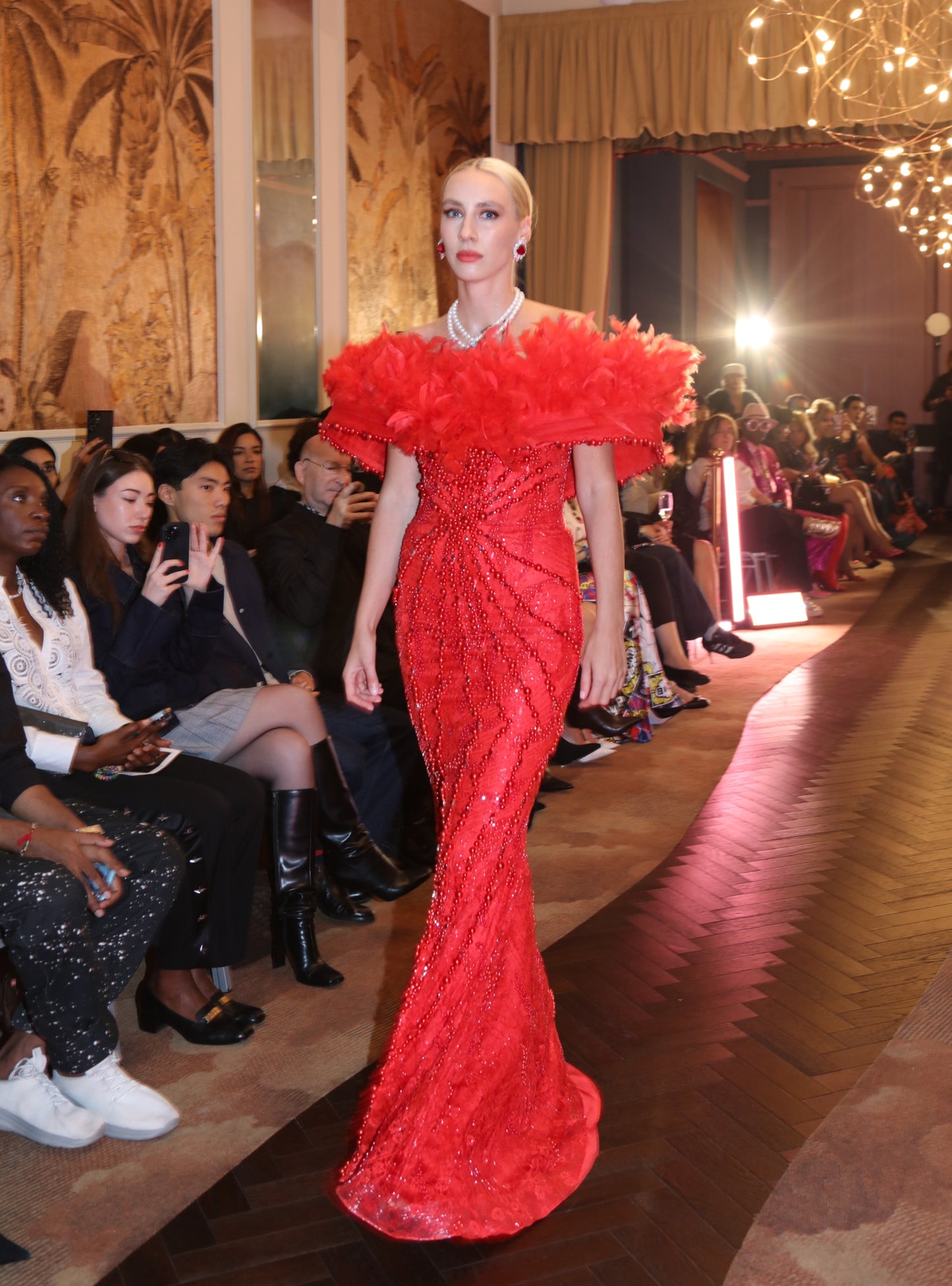Red poppy haute couture by Iana Heel