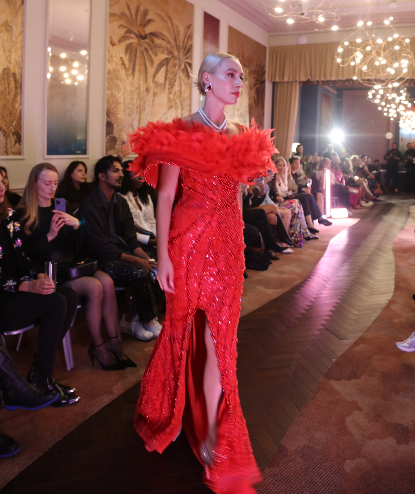 Red poppy haute couture by Iana Heel